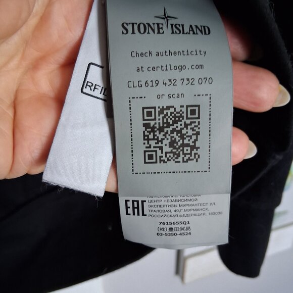 Stone Island Men’s Long Sleeve Cotton Shirt Black Compass Logo Sz 3xl - Picture 7 of 7